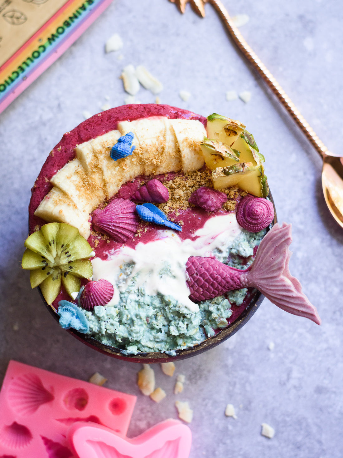 Tropical Mermaid Bowl 🧜🏻‍♀️💜💙